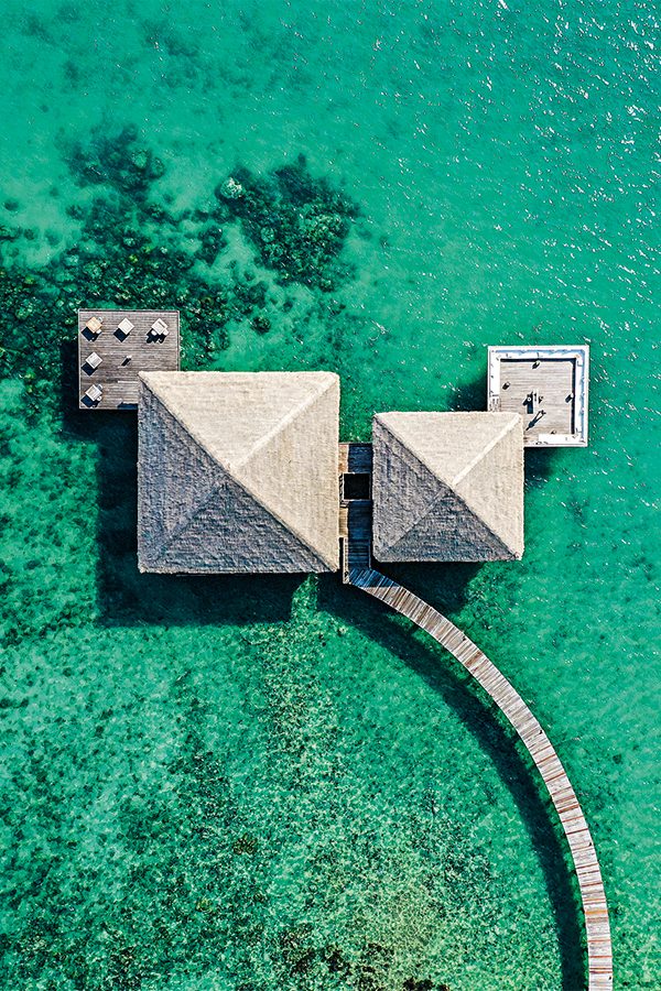 Overwater structures at Song Saa Private Island, Cambodia